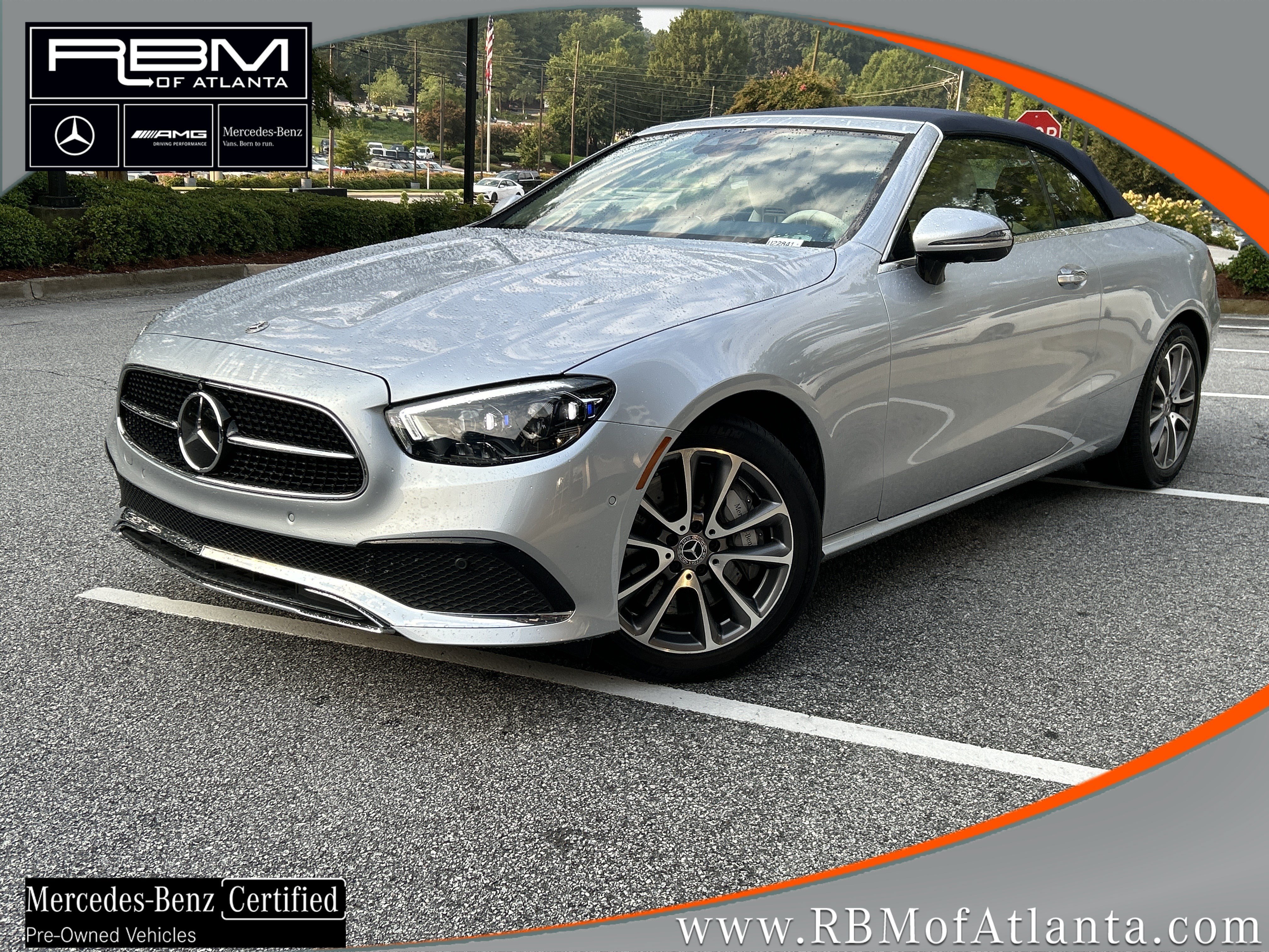 Certified Used 2023 Cirrus Silver Metallic Mercedes-Benz E 450 Cabriolet image 1
