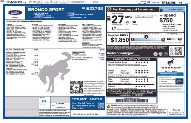 New 2026 Azure Gray Metallic Tri-Coat Ford Big Bend® image 7