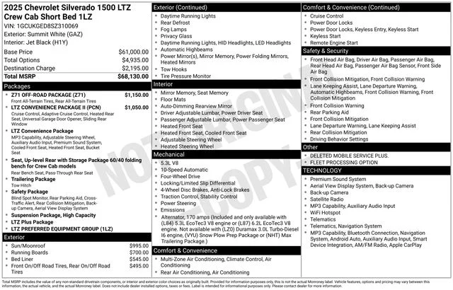 Used 2025 White Chevrolet LTZ image 7