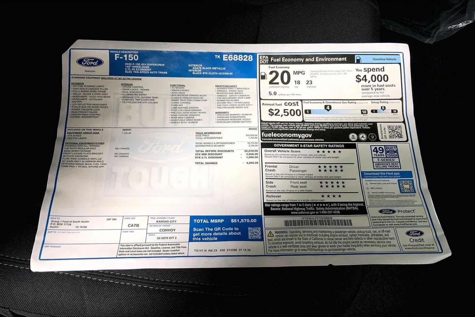New 2026 Agate Black Metallic Ford STX® image 21