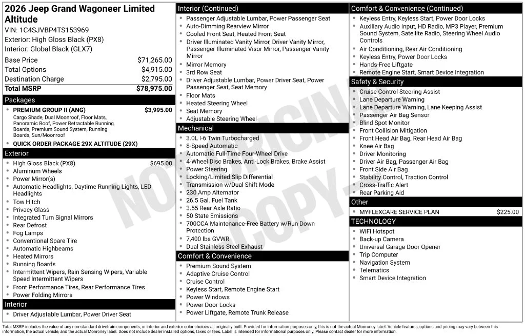 New 2026 High Gloss Black Exterior Paint Jeep Limited Altitude image 6