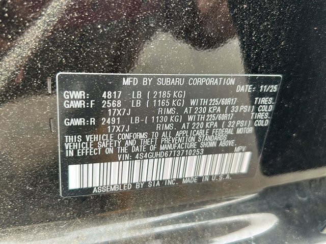 New 2026 CRYSTAL BLACK SILICA Subaru Premium image 17