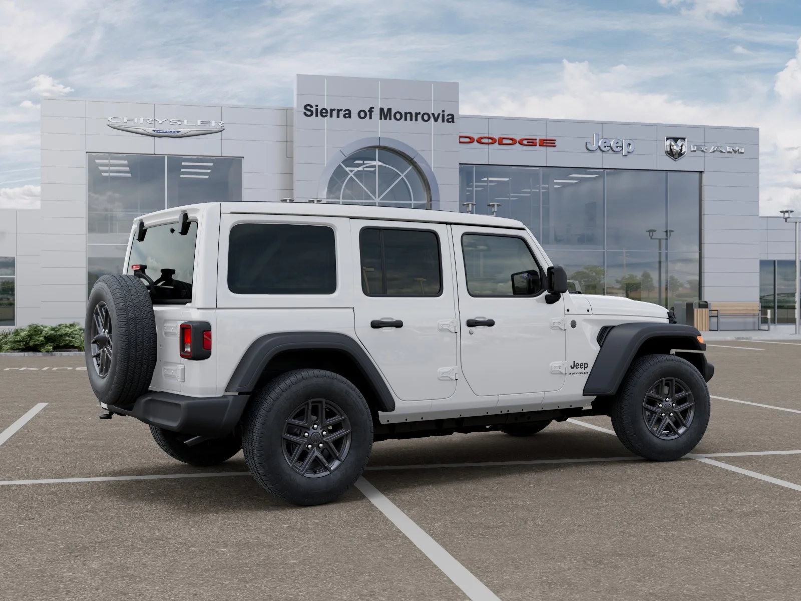 New 2026 Bright White Clear-Coat Exterior Paint Jeep Sport S image 30
