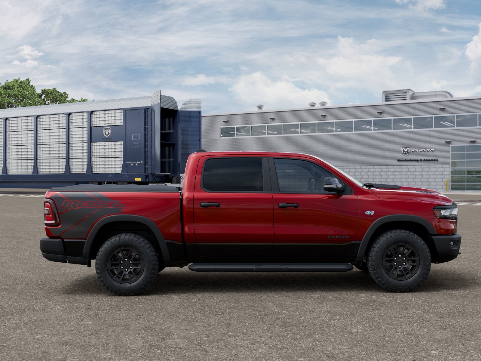 New 2026 Molten Red Pearl-Coat Exterior Paint RAM REBEL image 12
