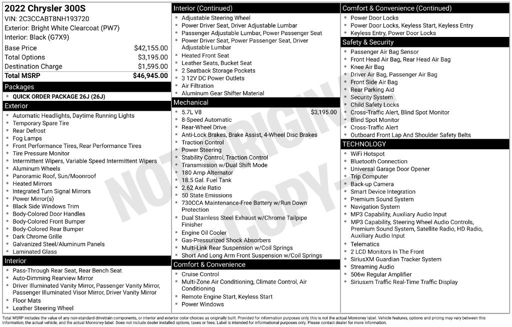 Used 2022 White Chrysler S image 27