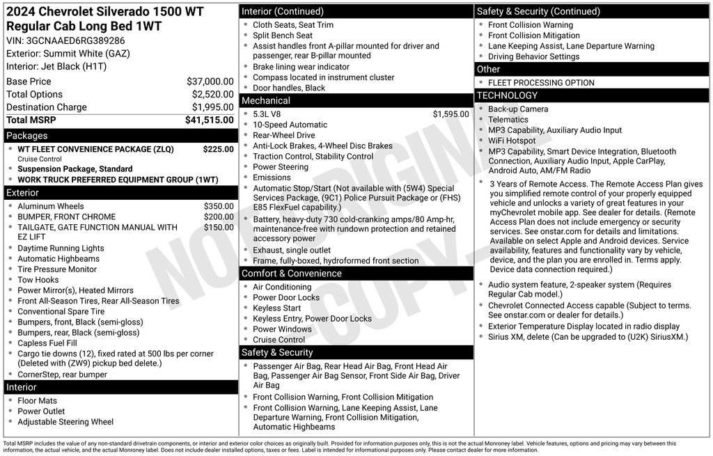 Used 2024 White Chevrolet WT image 21
