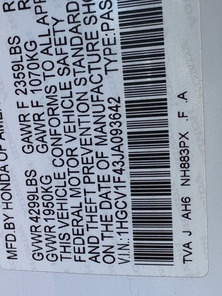 Used 2018 White Honda EX image 17