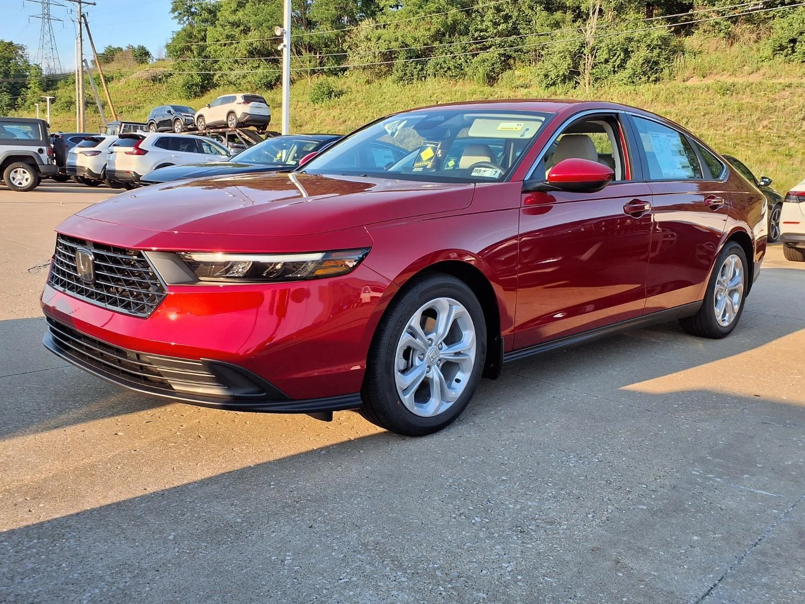 New 2026 Radiant Red Metallic Honda LX CVT image 3