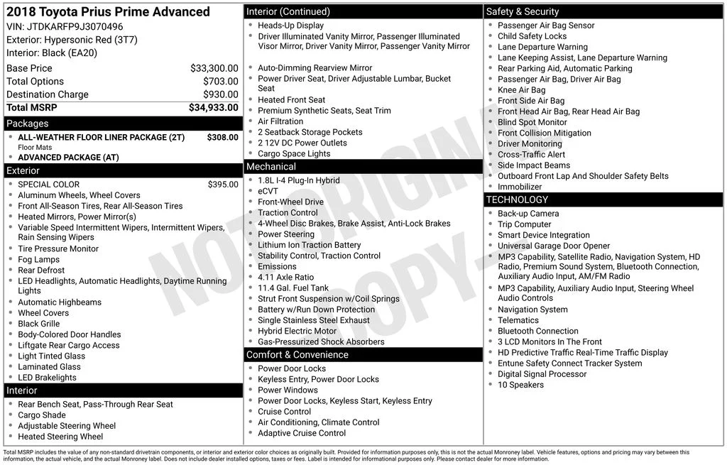 Used 2018 Red Toyota Advanced image 17