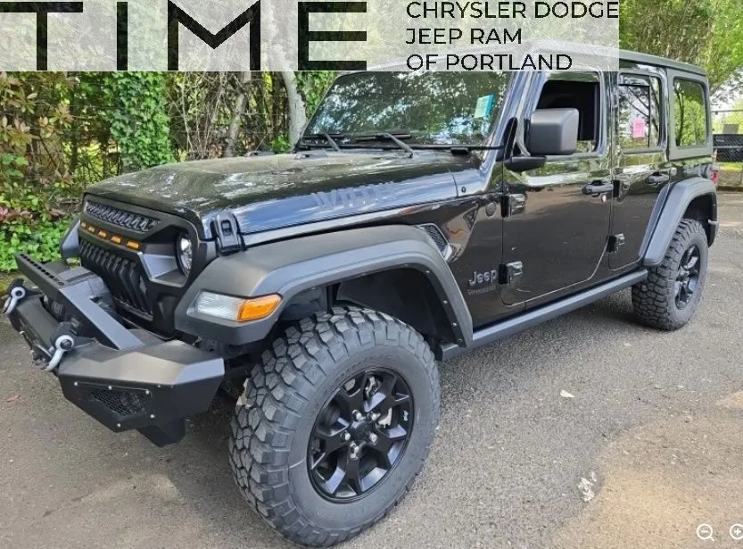 Used 2022 Black Jeep Unlimited Willys image 1