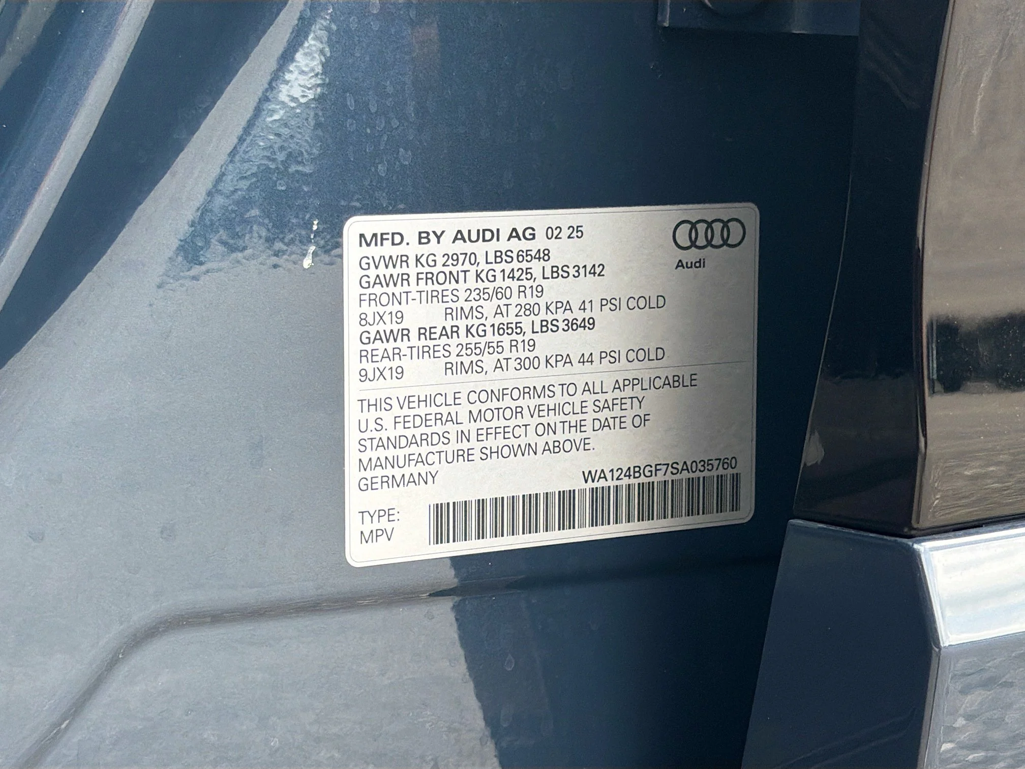 Used 2025 Blue Metallic Audi Premium Plus image 44