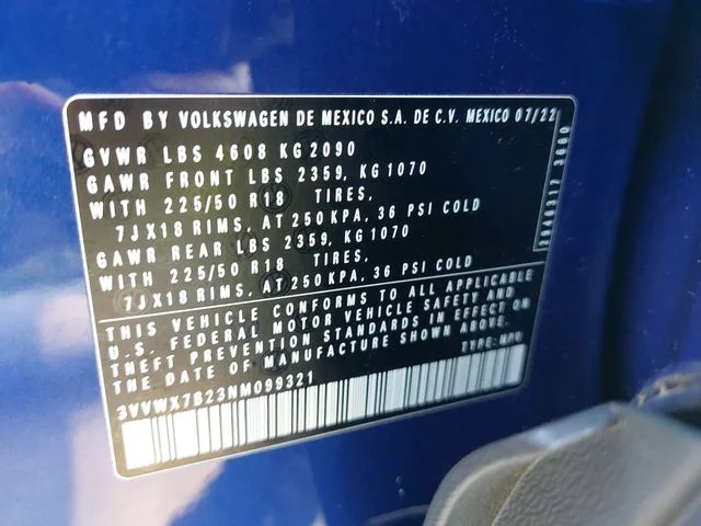 Used 2022 Blue Volkswagen 1.5T SE image 32