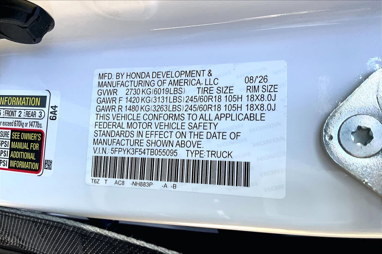 New 2026 Platinum White Pearl Honda RTL image 18