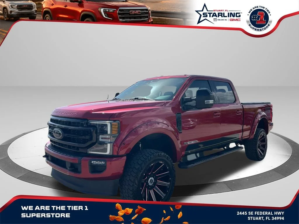 Used 2021 Red Ford LARIAT image 1