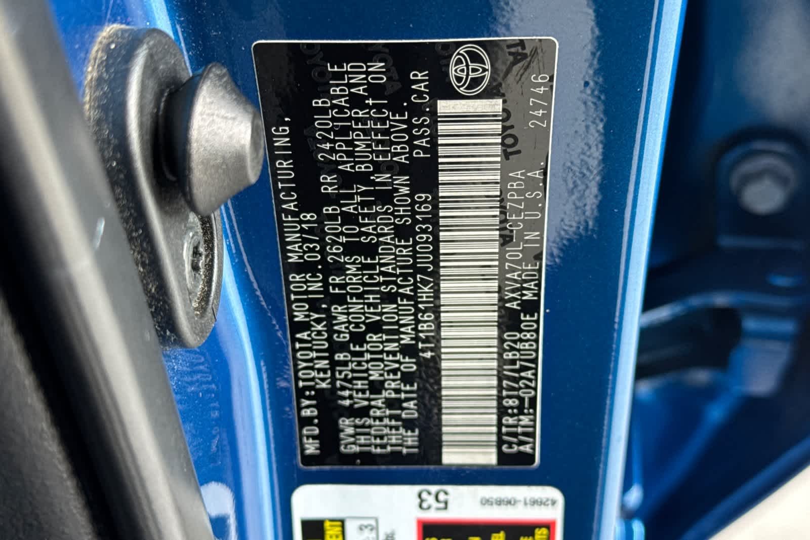 Used 2018 Blue Streak Metallic Toyota XSE image 21