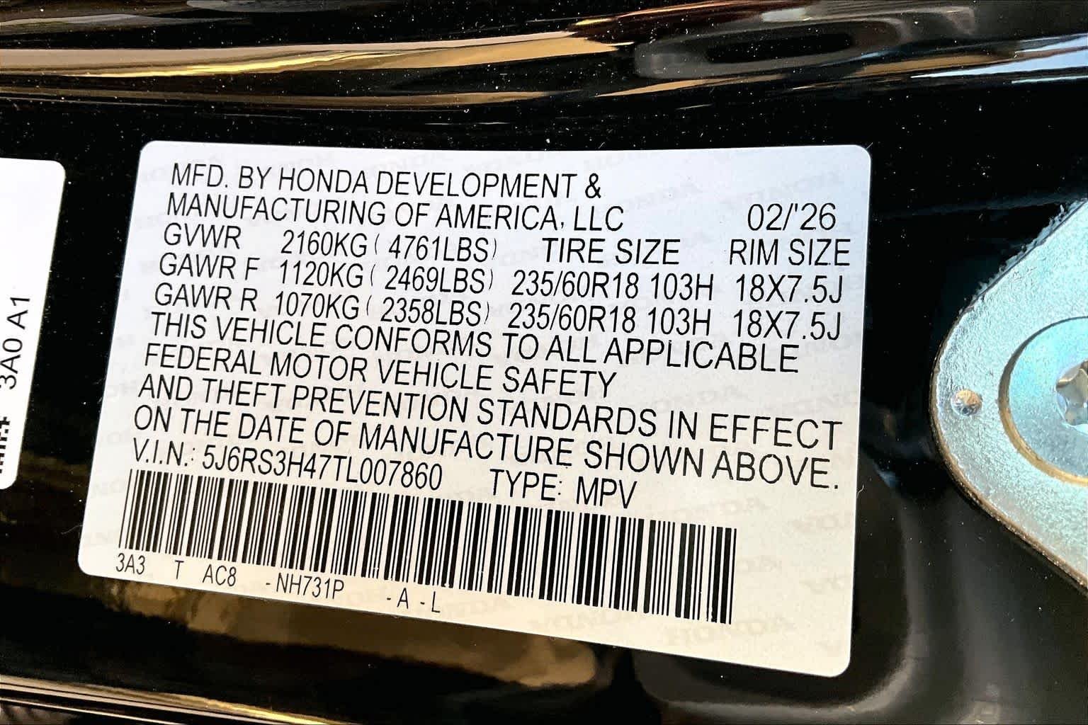 Used 2026 Crystal Black Pearl Honda EX image 34