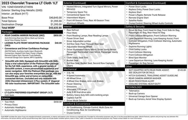 Certified Used 2023 Sterling Gray Metallic Chevrolet LT Cloth image 34