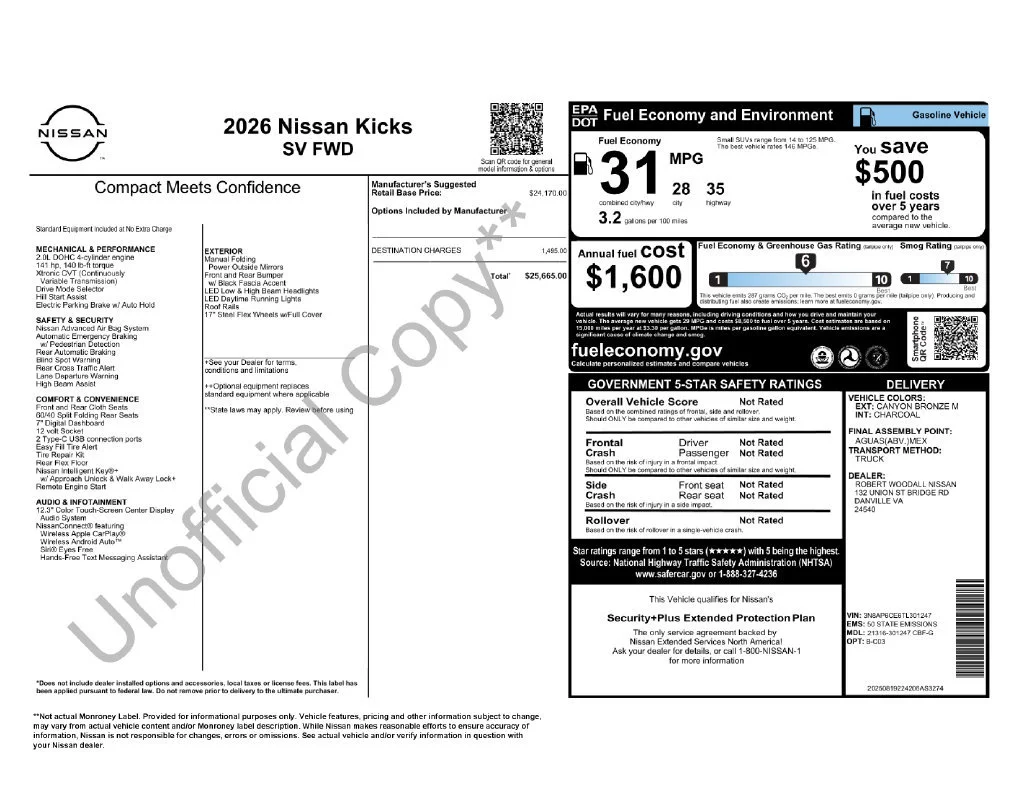 Used 2026 Bronze Nissan SV image 5