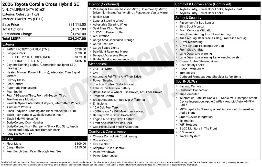 Used 2026  Toyota Hybrid SE image 11