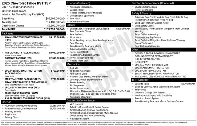 2025 Chevrolet Tahoe RST 4x4's photo