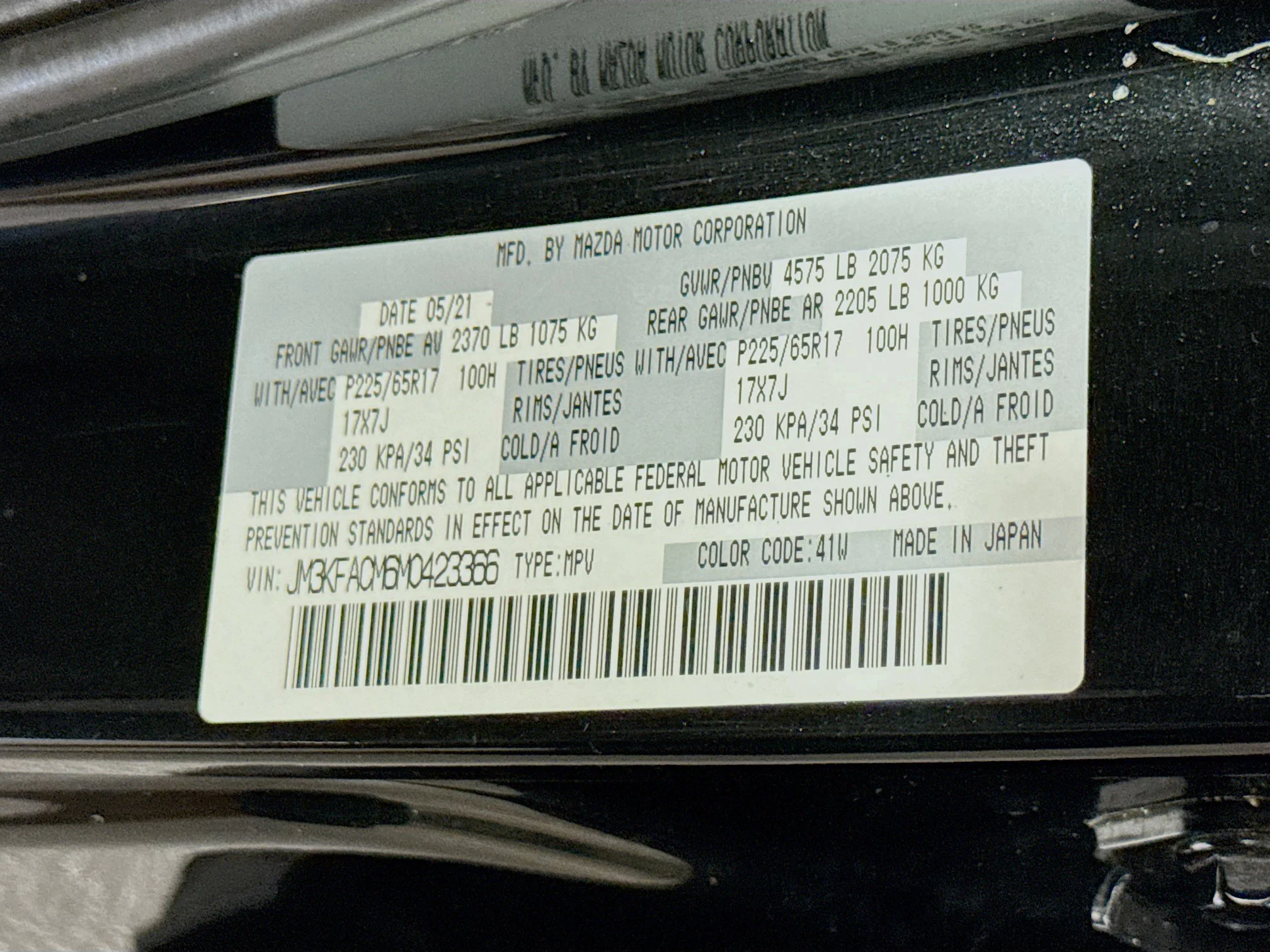 Used 2021 Jet Black Mica Mazda Touring image 36