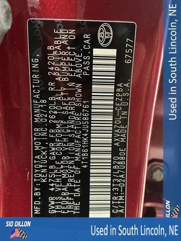 Used 2018 Ruby Flare Pearl Toyota XSE image 14
