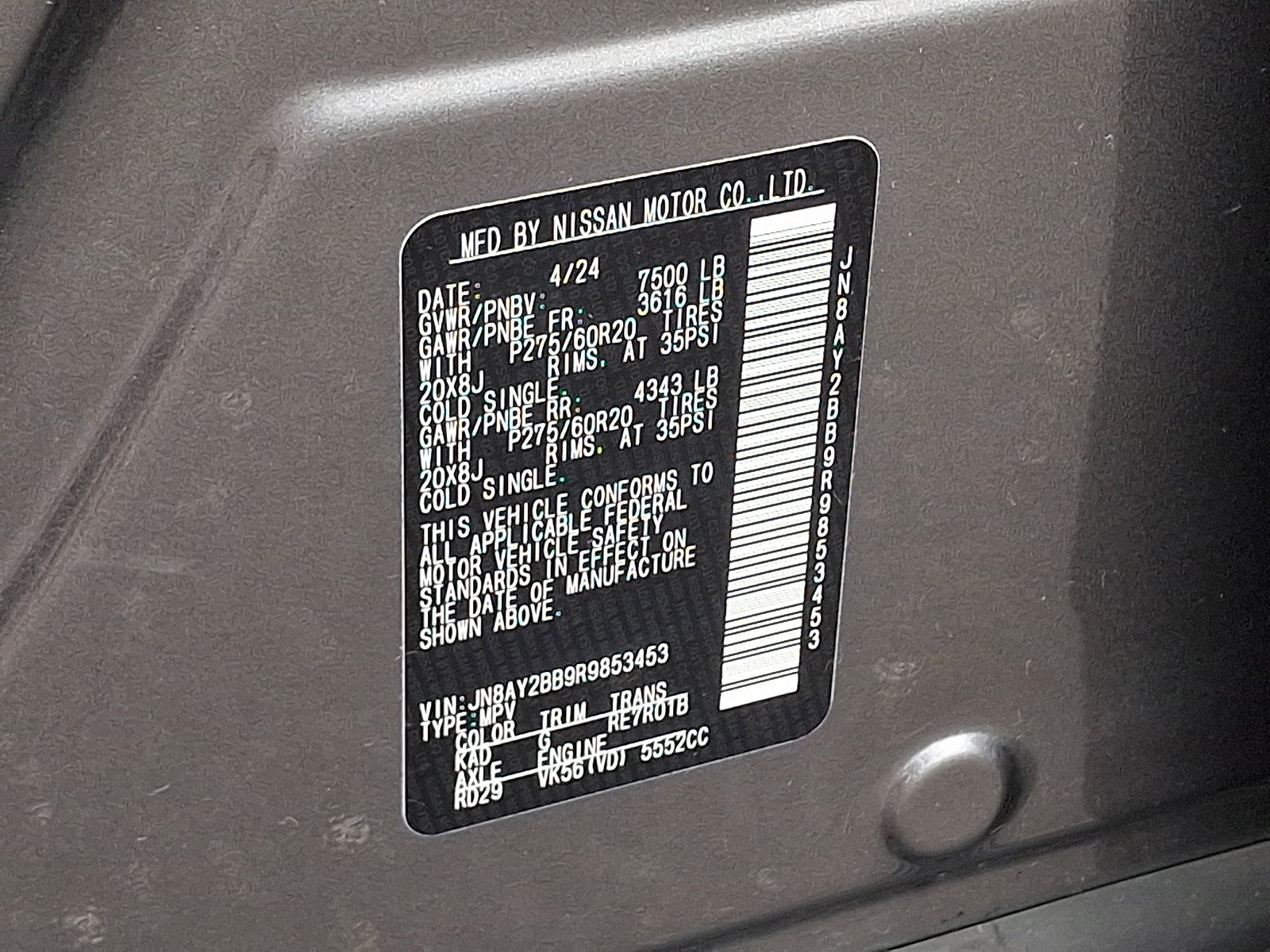 Used 2024 Gun Metallic Nissan SL image 28