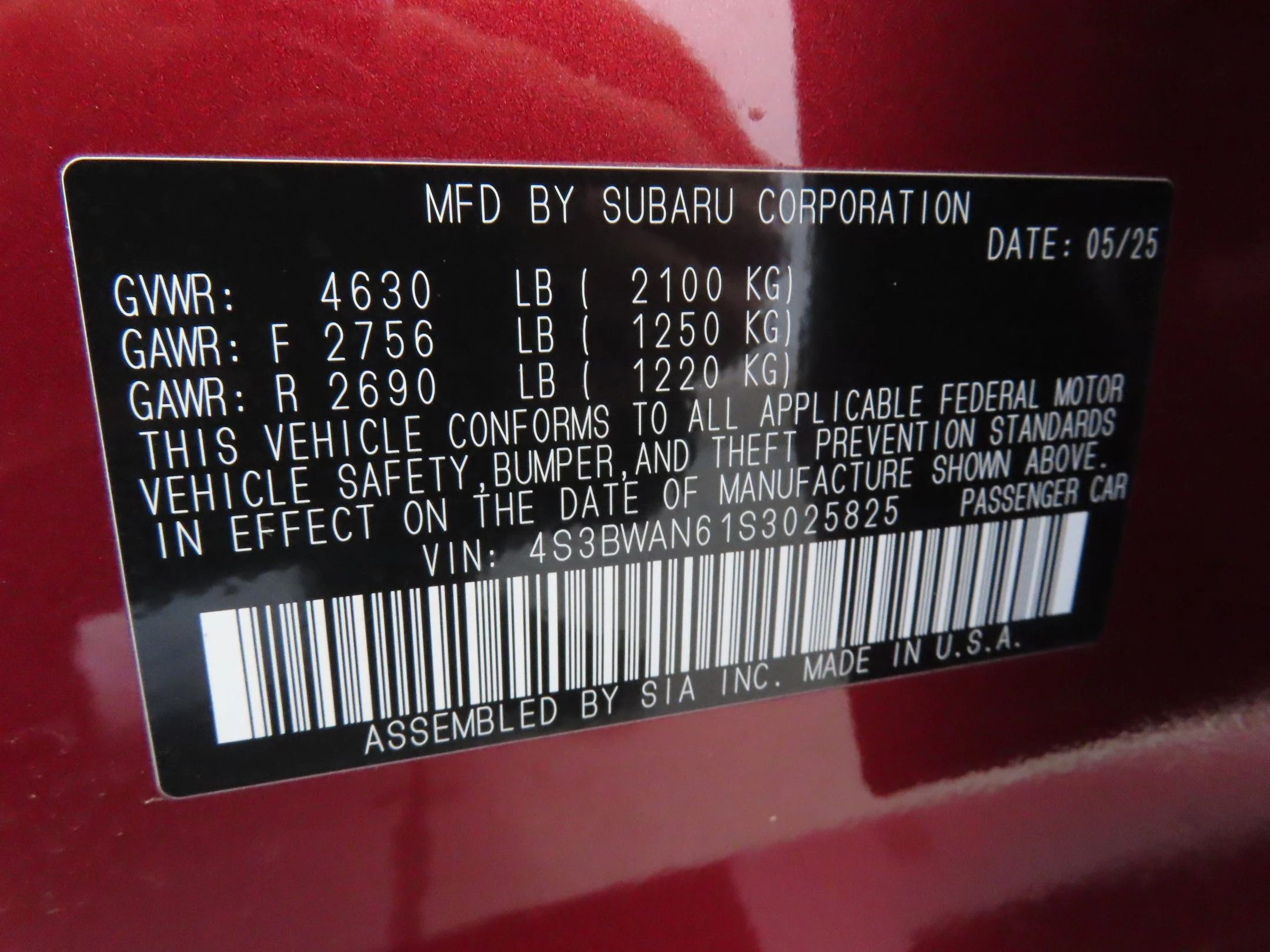 Certified Used 2025 Red Subaru Limited image 29