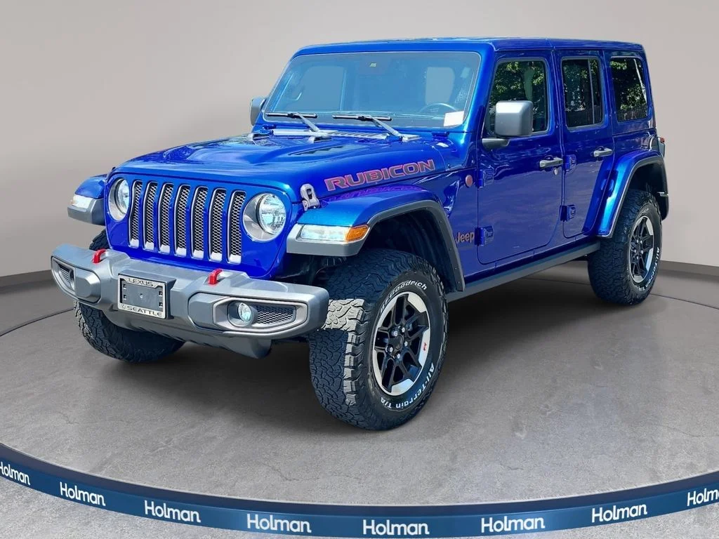 Used 2020 Blue Jeep Unlimited Rubicon image 1
