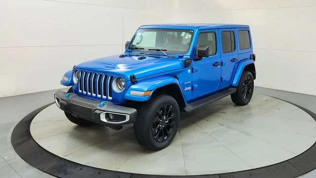 Used 2023 Blue Jeep Sahara 4xe image 3