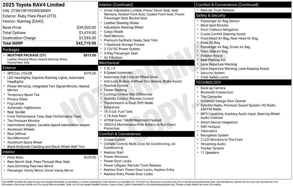Used 2025 Red Toyota Limited image 25