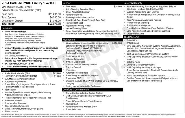 Used 2024 Black Metallic Cadillac Luxury image 38