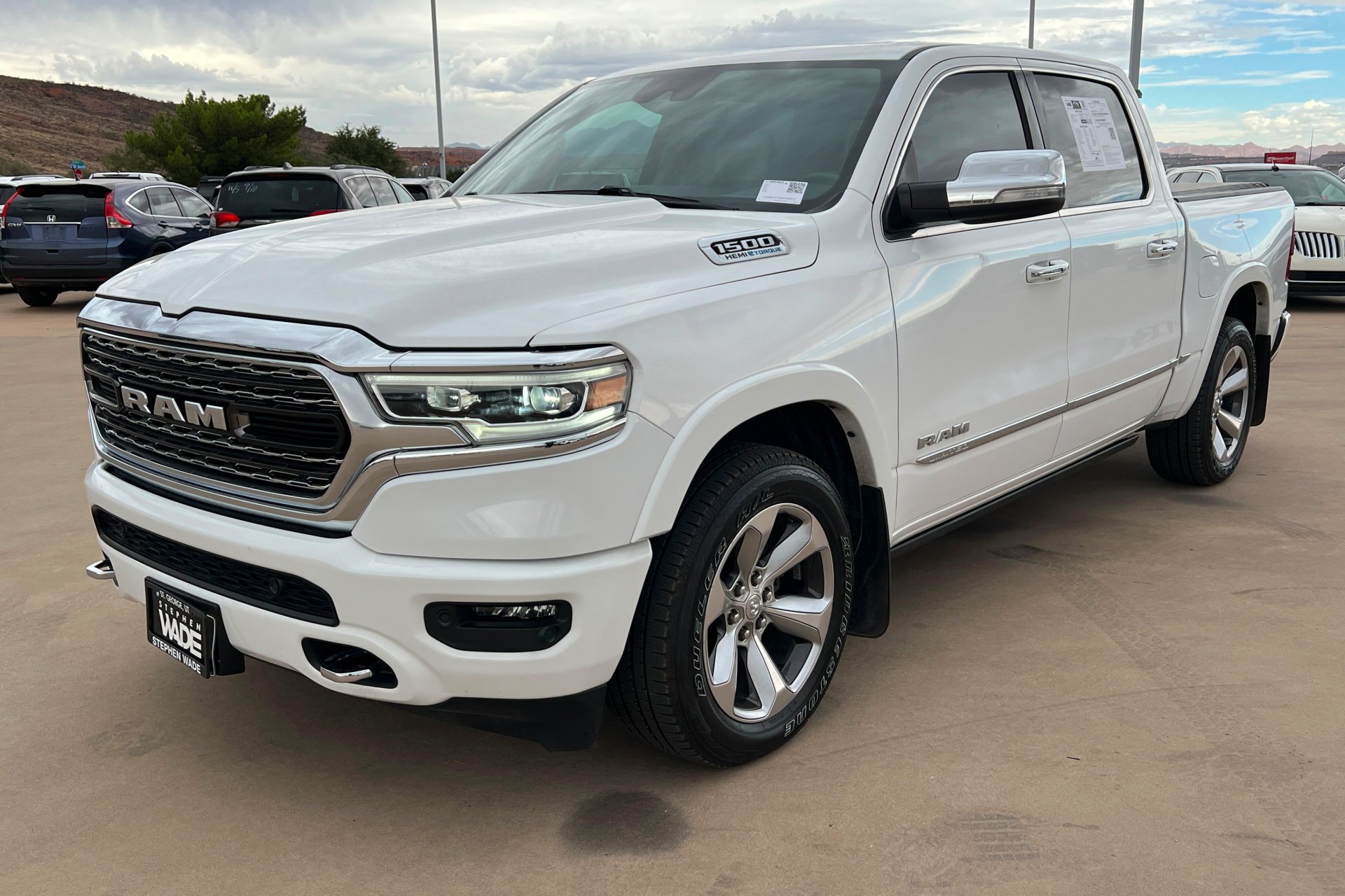 Used 2022 Bright White Clearcoat Ram Limited image 1