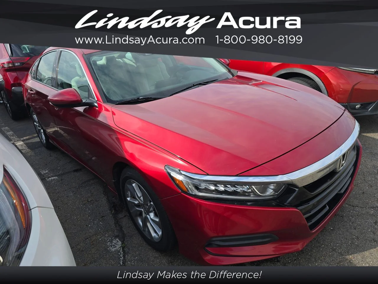 Used 2019 Radiant Red Metallic Honda LX image 2
