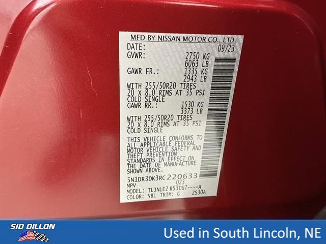 Used 2024 Scarlet Ember Nissan Platinum image 14