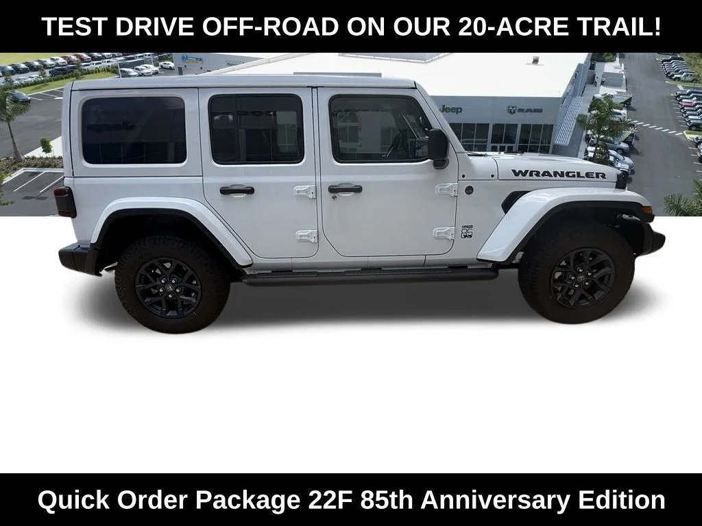 New 2026 Bright White Clear-Coat Exterior Paint Jeep 85th Anniversary Edition image 3