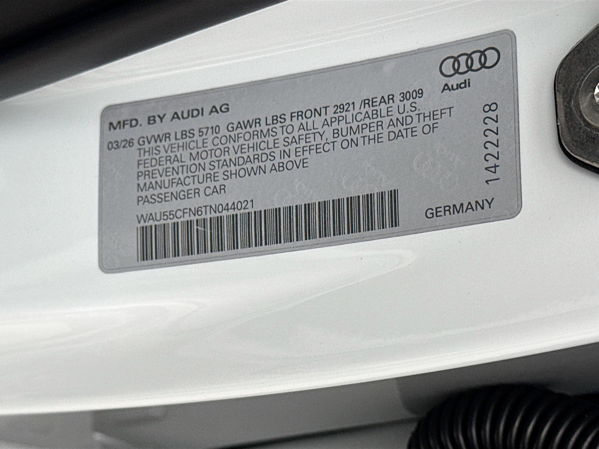 New 2026 GLACIER WHT MET Audi Premium Plus image 41