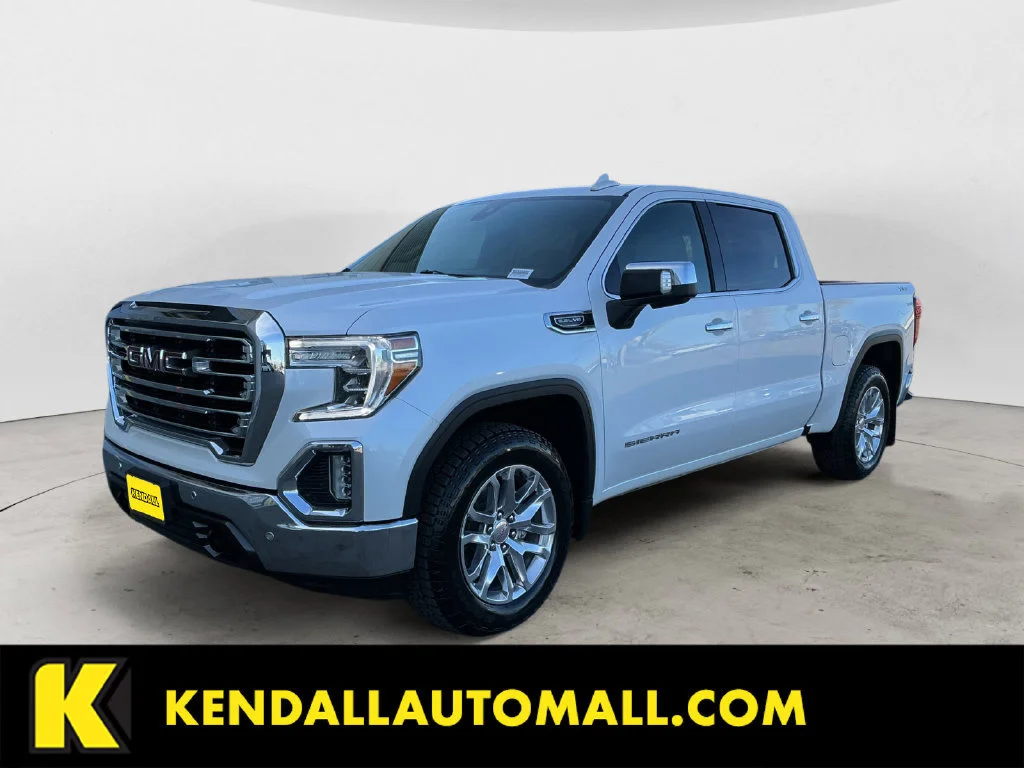 Used 2021 WHITE FROST TRICOAT GMC SLT image 1