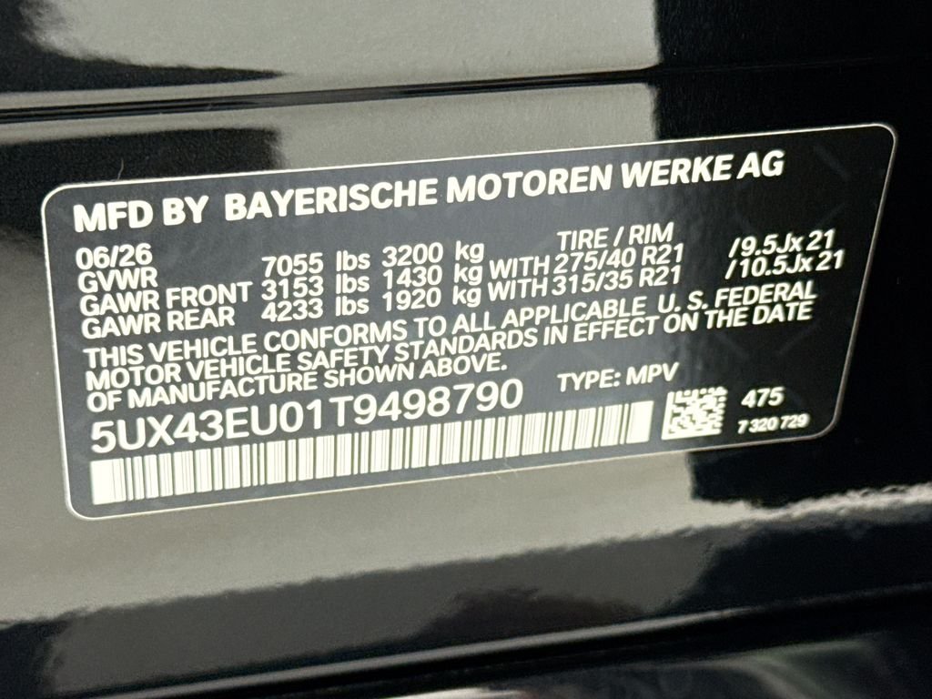 New 2026 Black Sapphire Metallic BMW xDrive50e image 34