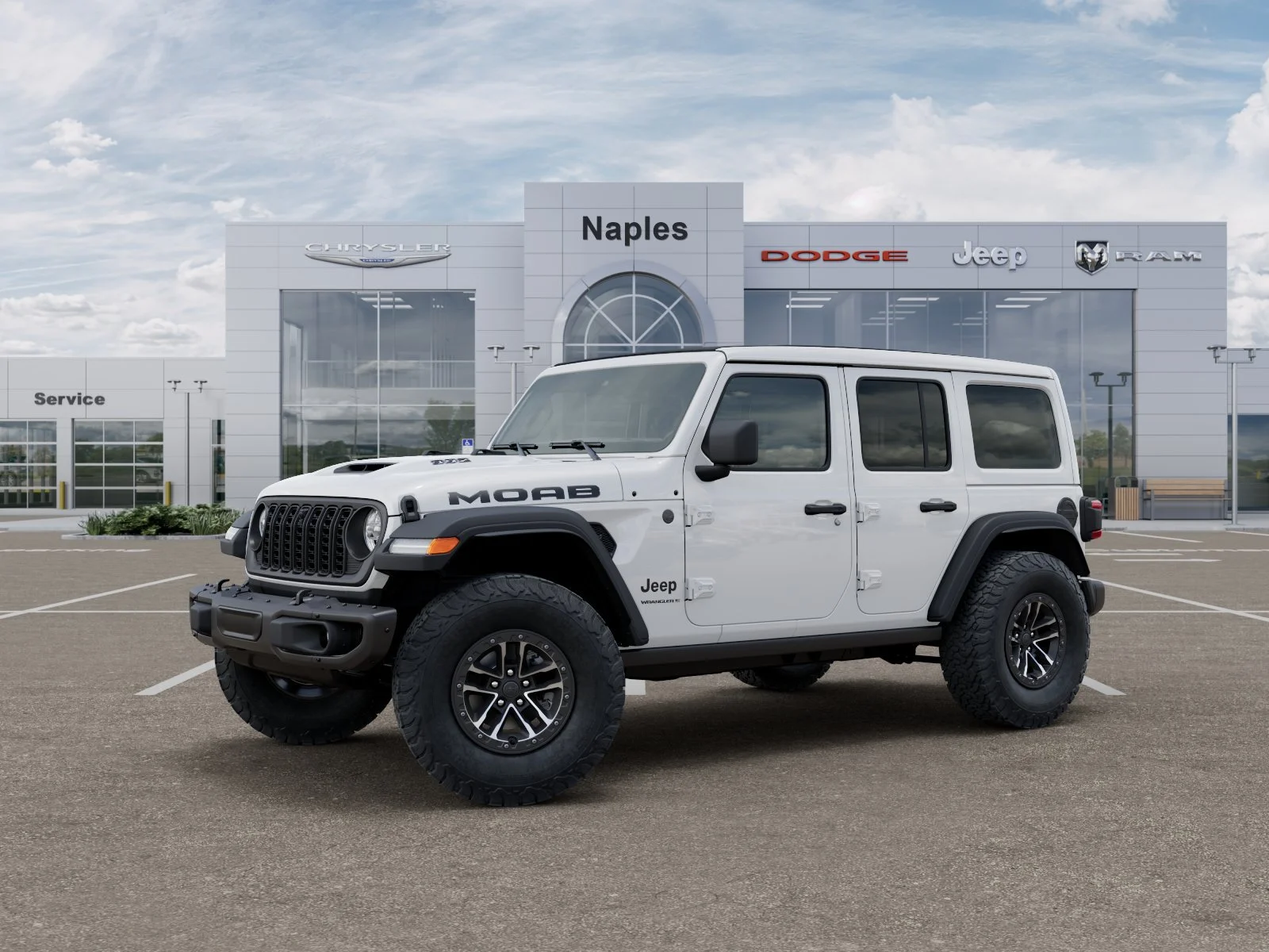 New 2026 Bright White Clear-Coat Exterior Paint Jeep Moab 392 image 2