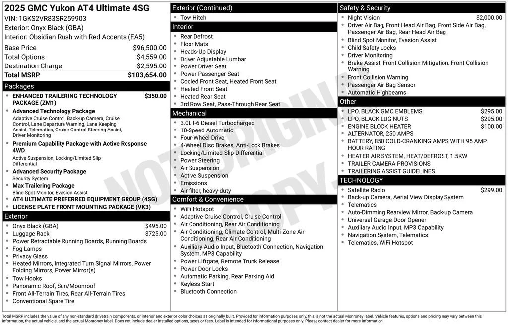 Certified Used 2025 Onyx Black GMC AT4 Ultimate image 48