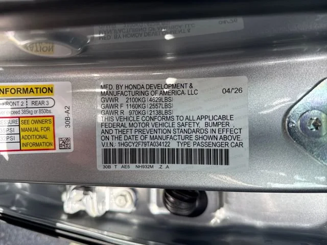 New 2026 Solar Silver Metallic Honda Sport-L image 17
