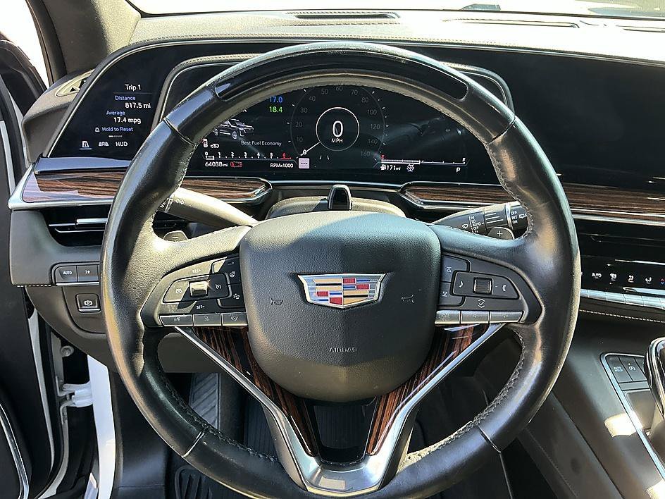 Used 2022 Crystal White Tricoat Cadillac Premium Luxury image 14