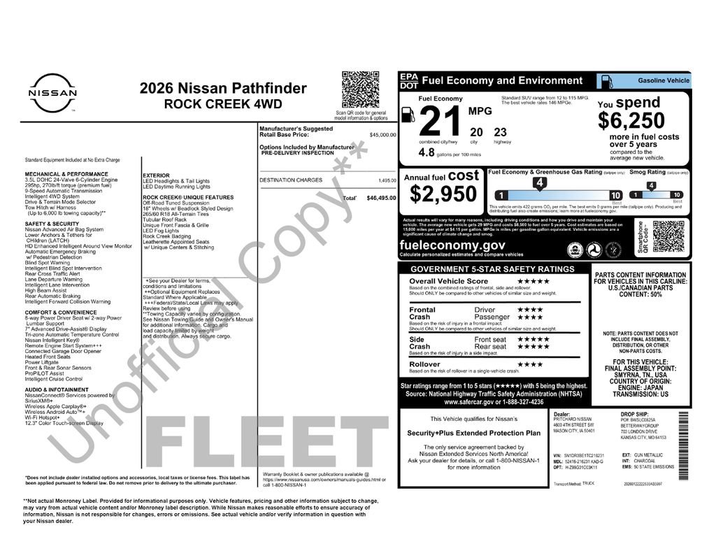 Used 2026 Gray Nissan Rock Creek image 2