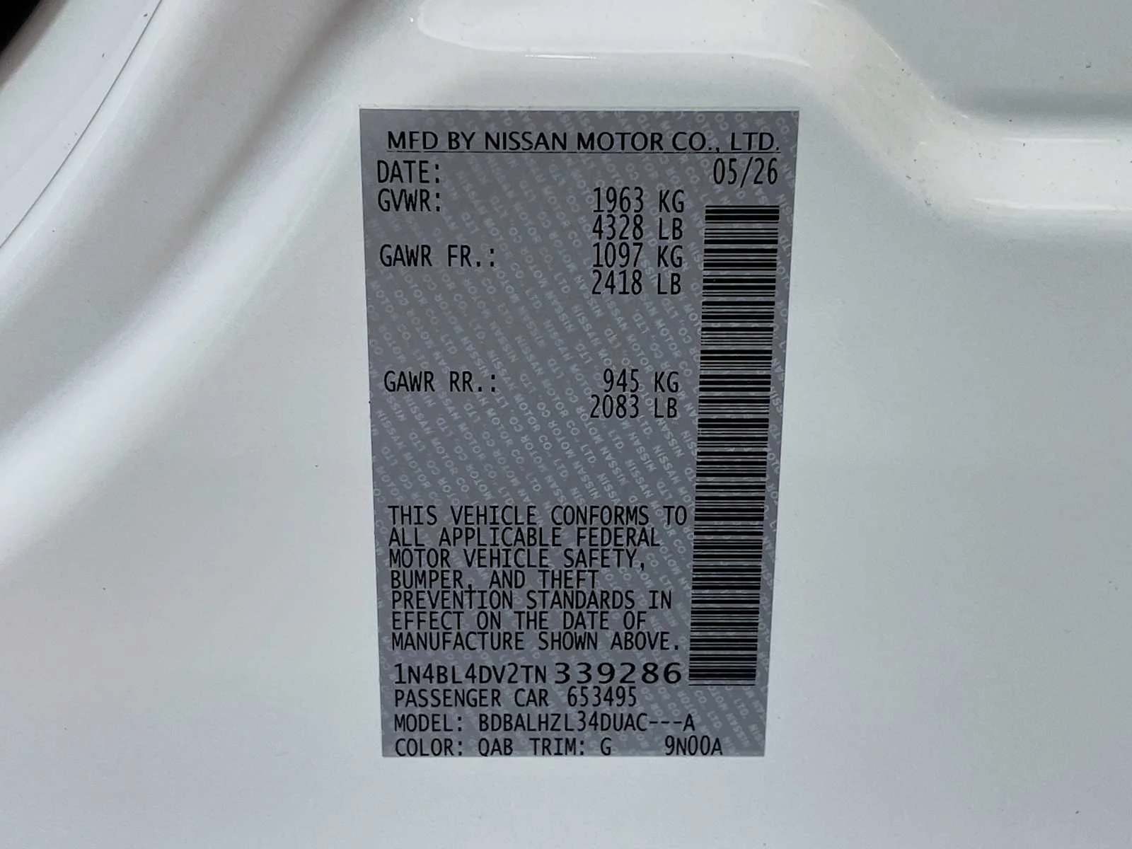 New 2026 Pearl White TriCoat Nissan SV Special Edition image 6