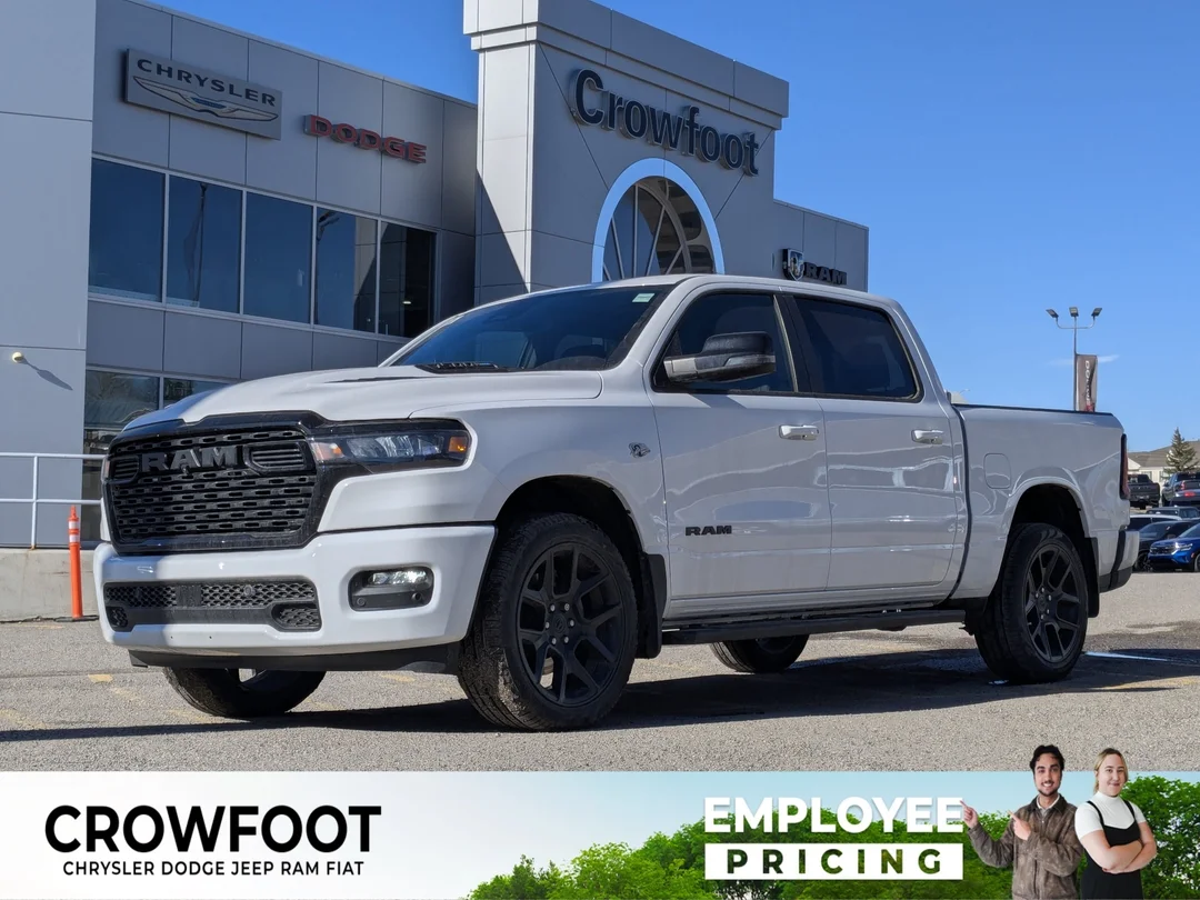 New 2026 White RAM Sport - - Night Edition - Sport Lvl 1 Grp - 5.7L HEMI V8 eTorque - Pano Sunroof & More! image 1