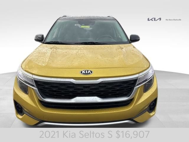 Certified Used 2021 Yellow Kia S image 3