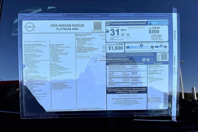 New 2026 Nissan Rogue Platinum 4D Sport Utility