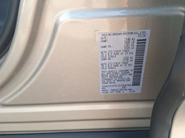 New 2026 Champagne Silver Metallic Nissan SL image 30