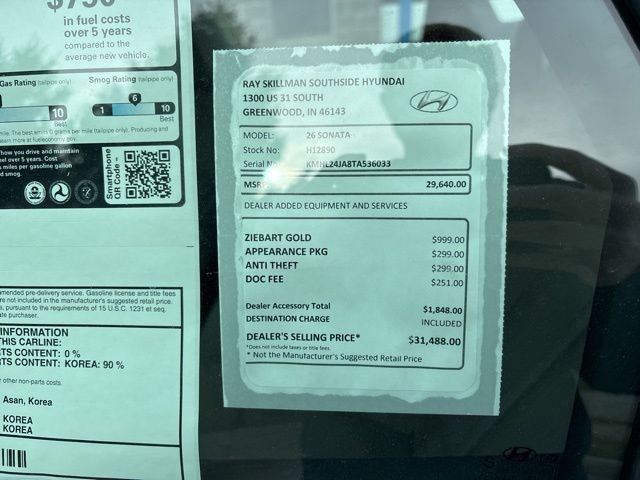 New 2026 Serenity White Hyundai SE image 2